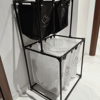 CasaLinge – Organiseur de Linge 4 Compartiments en Métal Inoxydable