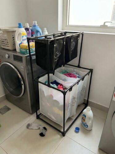 CasaLinge – Organiseur de Linge 4 Compartiments en Métal Inoxydable photo review