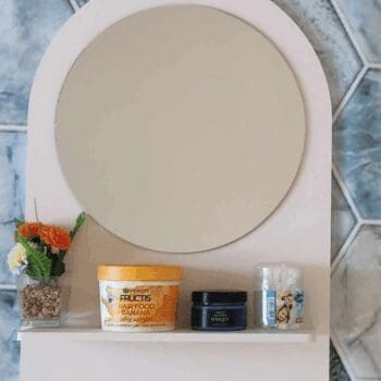 Miroir Rond avec étagère Ref 4848