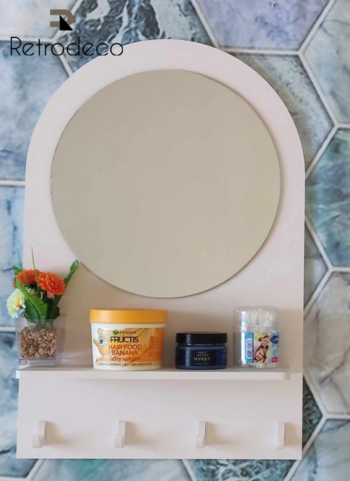 Miroir Rond avec étagère Ref 4848